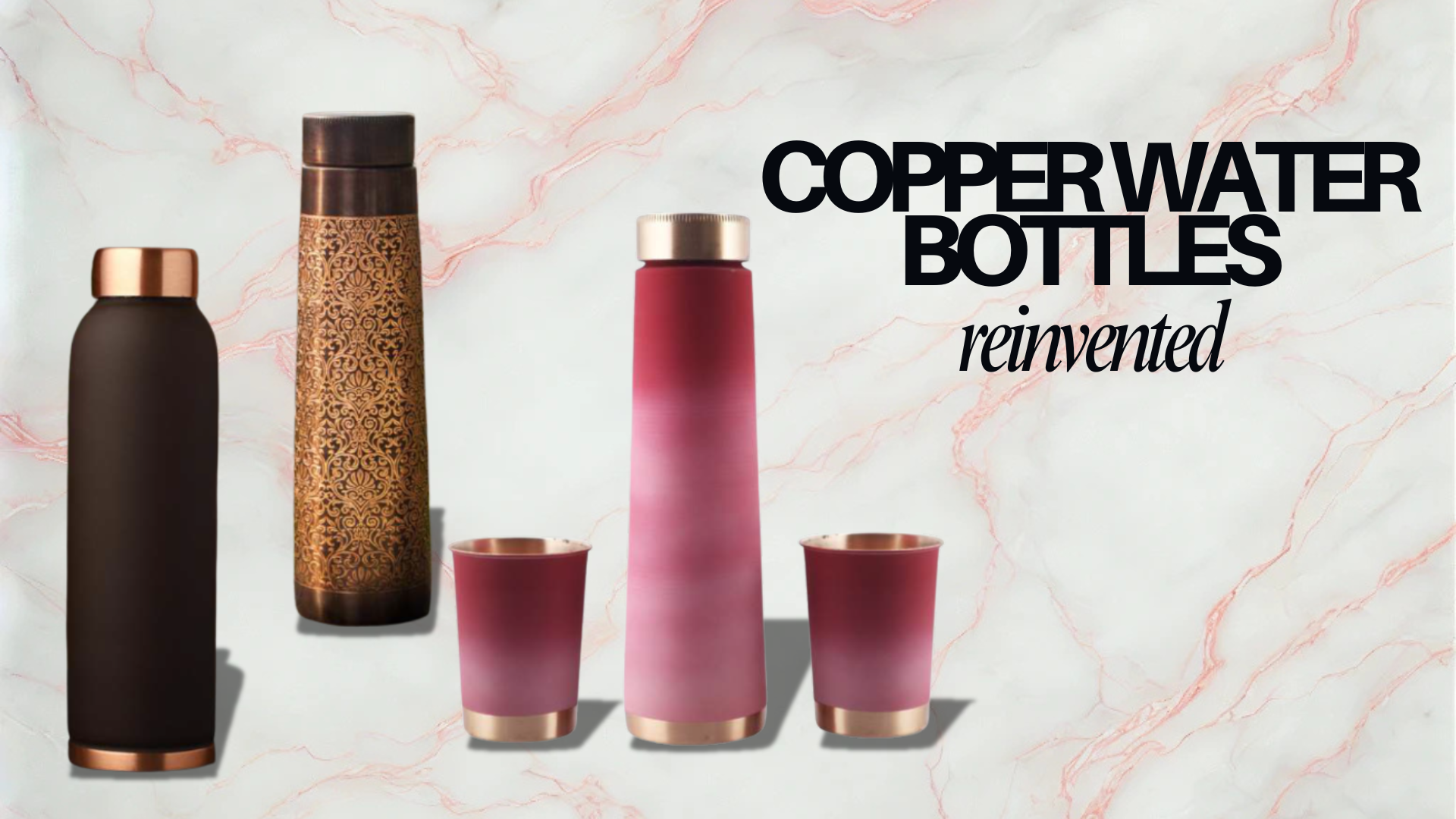 different assortment of copper water bottles buy copper water bottle