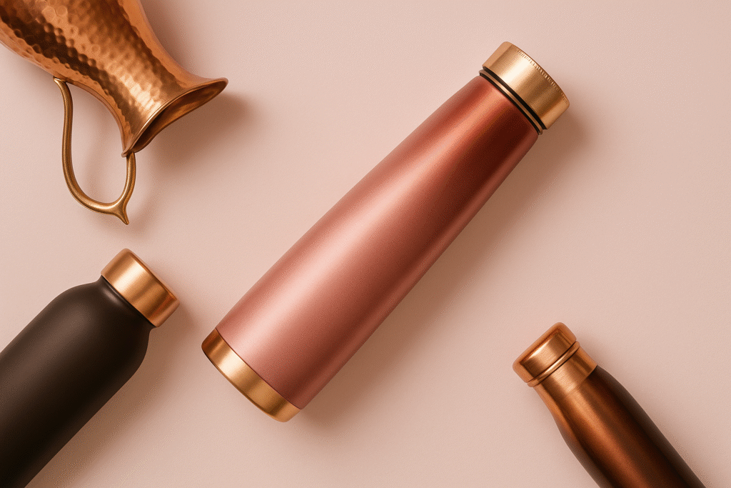 ASSORTED COPPER WATER BOTTLES